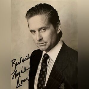 Autographed picture of Michael Douglas